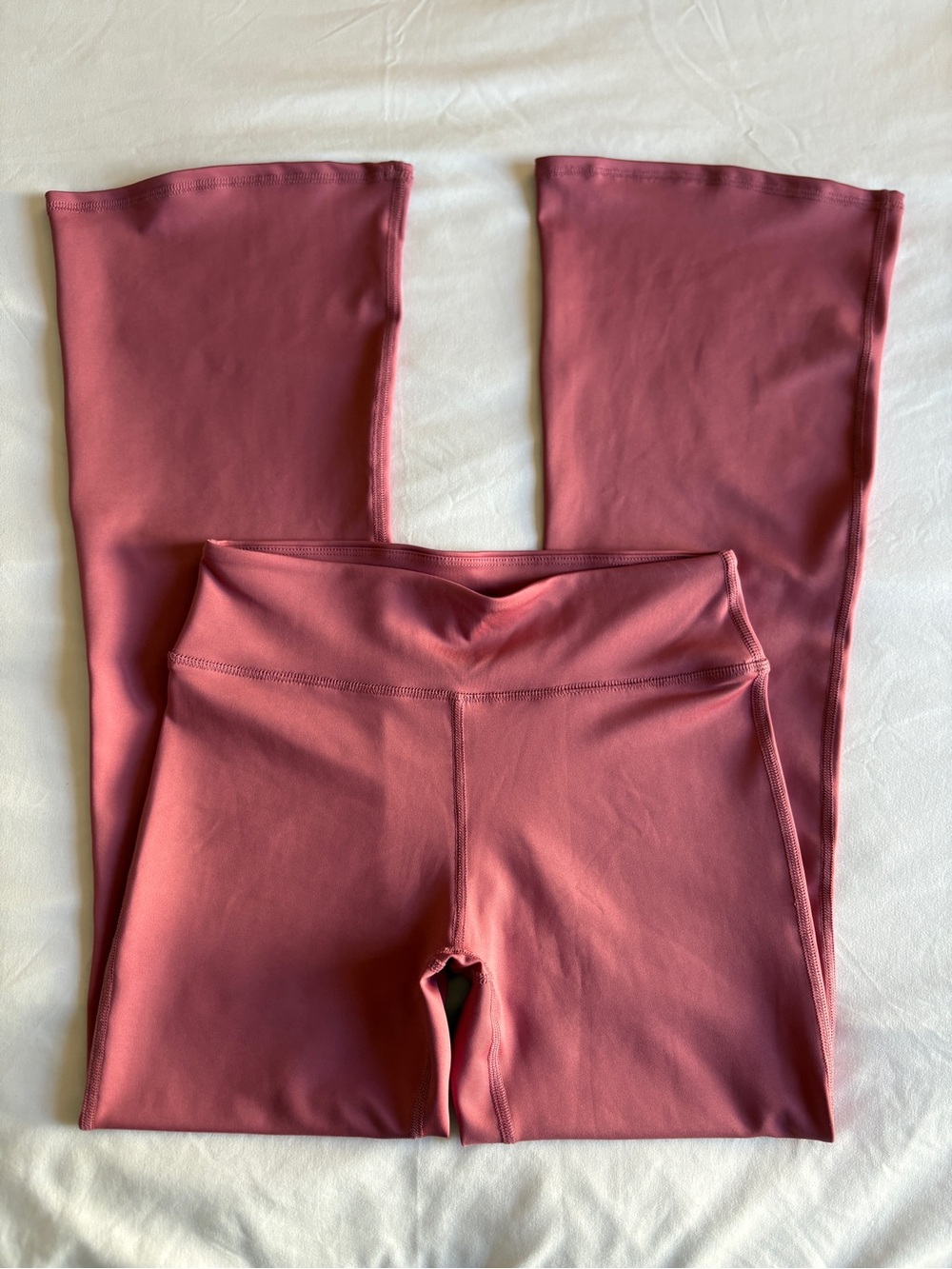 Jova Rose Pink High Waist Flare Leggings Athletic Soft Yoga Pants Athleisure